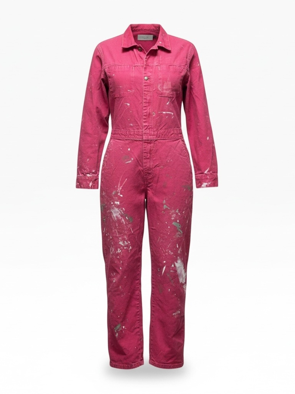 Vintage Red Pink Painter's Coveralls Jumpsuit - Medium